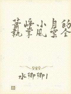 萧峥小月的小说执掌风云全文