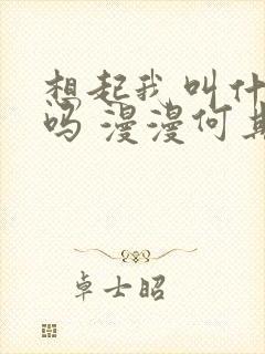 想起我叫什么了吗 漫漫何其多