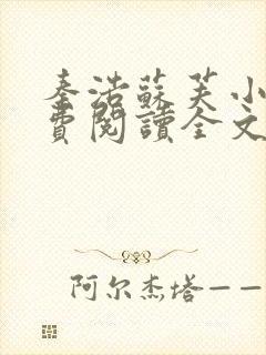 秦浩苏芙小说免费阅读全文最新章节