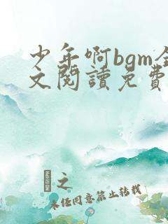 少年啊bgm全文阅读免费