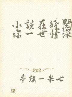 小说在线阅读赠你一世情深