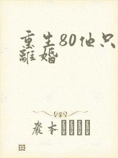 重生80他只为离婚