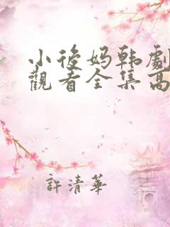 小后妈韩剧免费观看全集高清