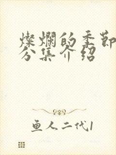 灿烂的季节剧情分集介绍