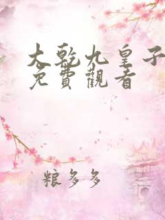 大乾九皇子短剧免费观看