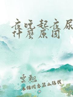 夜晚起夜尿多是什么原因