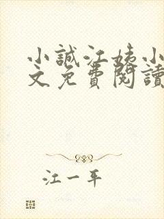 小诚江姨小说全文免费阅读最新章节