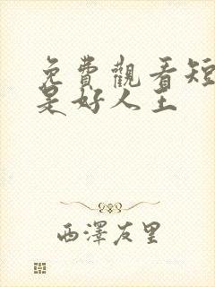 免费观看短剧我是好人王