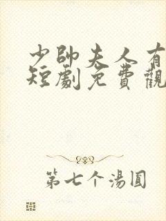 少帅夫人有点野短剧免费观看