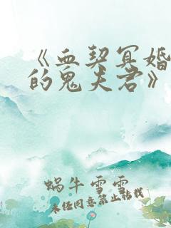 《血契冥婚,我的鬼夫君》