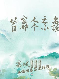 以家人之名改编自哪个小说