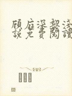 顾庭深黎浅的小说免费阅读