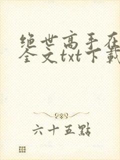 绝世高手在都市全文txt下载