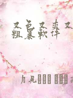 又色又爽又黄又粗暴软件