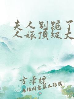 夫人别跪了,夫人嫁顶级大佬显怀