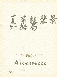 夏宁枝裴景辞番外结局