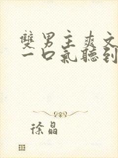 双男主爽文小说一口气听到结局