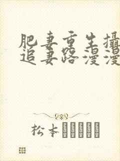 肥妻重生摄政王追妻路漫漫短剧