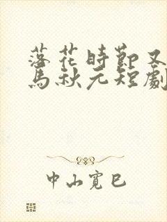 落花时节又逢君马秋元短剧