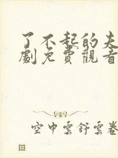 了不起的夫人短剧免费观看全集高清