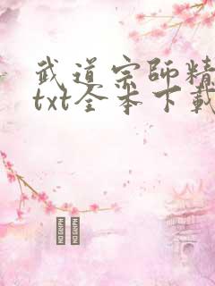 武道宗师精校版txt全本下载