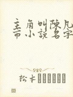 主角叫陈凡的都市小说名字