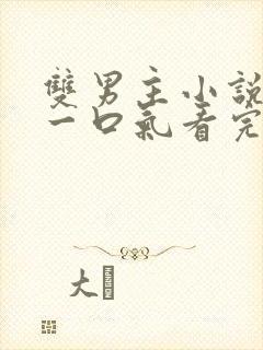 双男主小说完结一口气看完一更到底