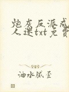 炮灰反派成了万人迷txt免费