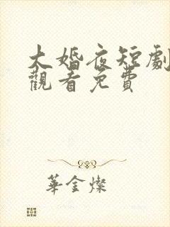 大婚夜短剧在线观看免费