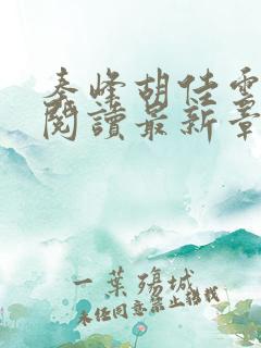 秦峰胡佳云免费阅读最新章节目录