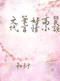 文笔好高质量现代言情小说