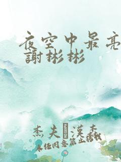 夜空中最亮的星 谢彬彬