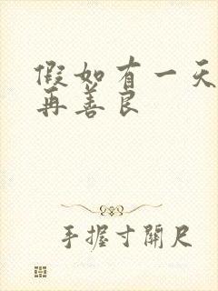 假如有一天我不再善良