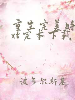 重生完美时代txt完本下载