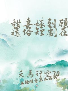 甜妻嫁到顾少快还俗短剧在线观看