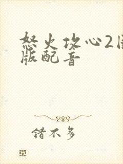 怒火攻心2国语版配音