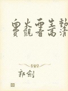 向火而生动漫免费观看高清