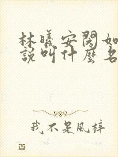 林曦安闵如茵小说叫什么名字