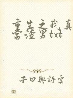 重生之我真没想当渣男txt