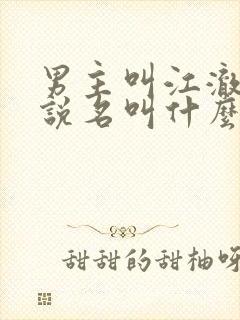 男主叫江澈的小说名叫什么