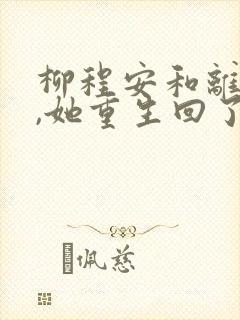 柳程安和离前夜,她重生回了出嫁前