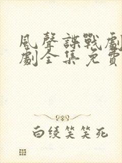 风声谍战剧电视剧全集免费观看