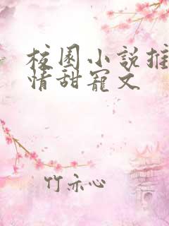 校园小说推荐言情甜宠文