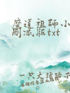 魔道祖师小说未删减版txt