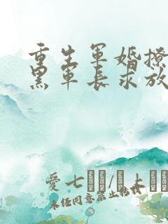 重生军婚撩人腹黑军长求放过