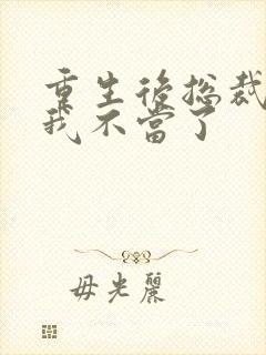 重生后总裁夫人我不当了