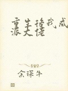 重生后我成了反派大佬