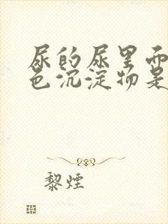 尿的尿里面有白色沉淀物是怎么回事