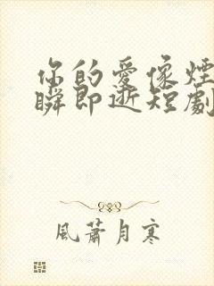 你的爱像烟花转瞬即逝短剧免费观看全集