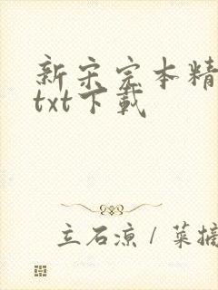 新宋完本精校版txt下载